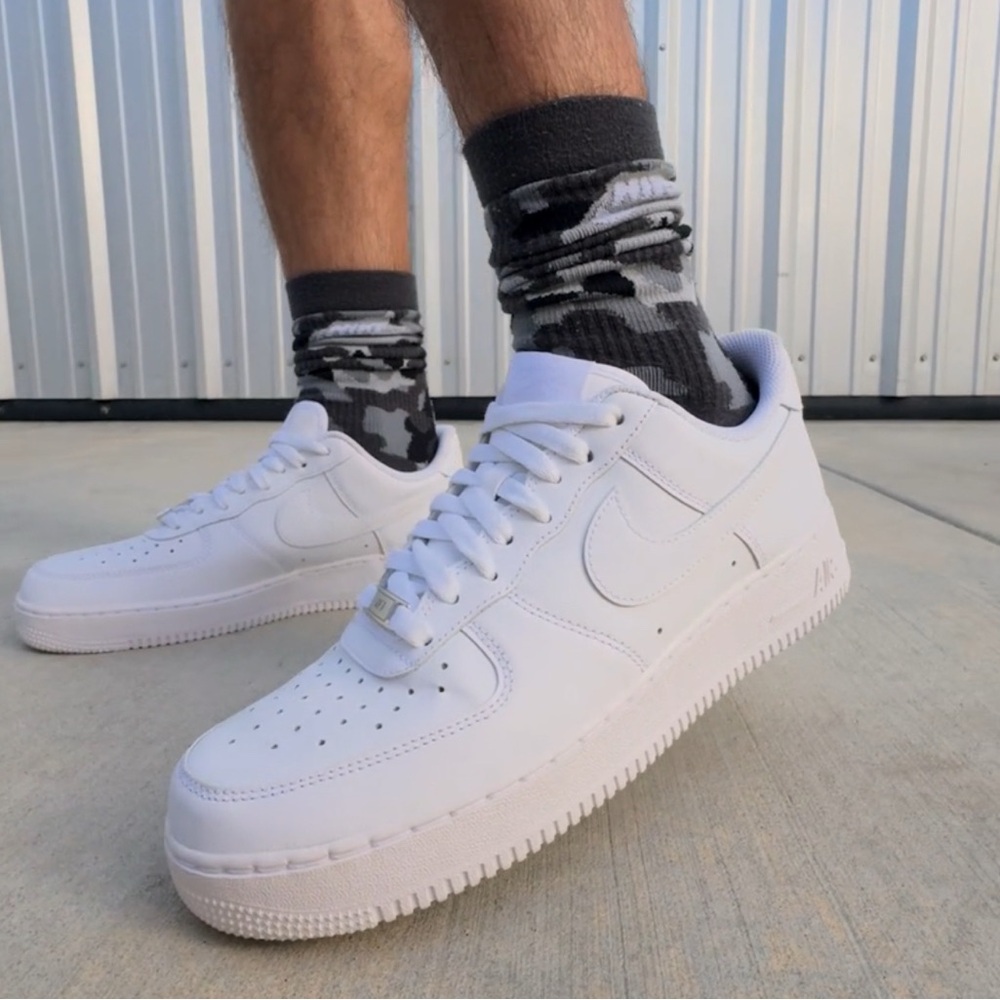 NIKE af1 Air Force one white lace up shoes sneakers men’s 13 Preowned